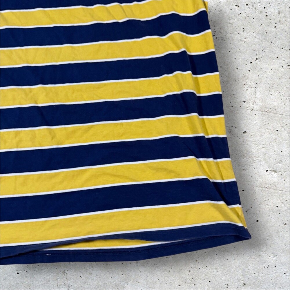 LRG Lifted Research Group Striped T Shirt Mens 3XL Navy Yellow Skate - Picture 5 of 8